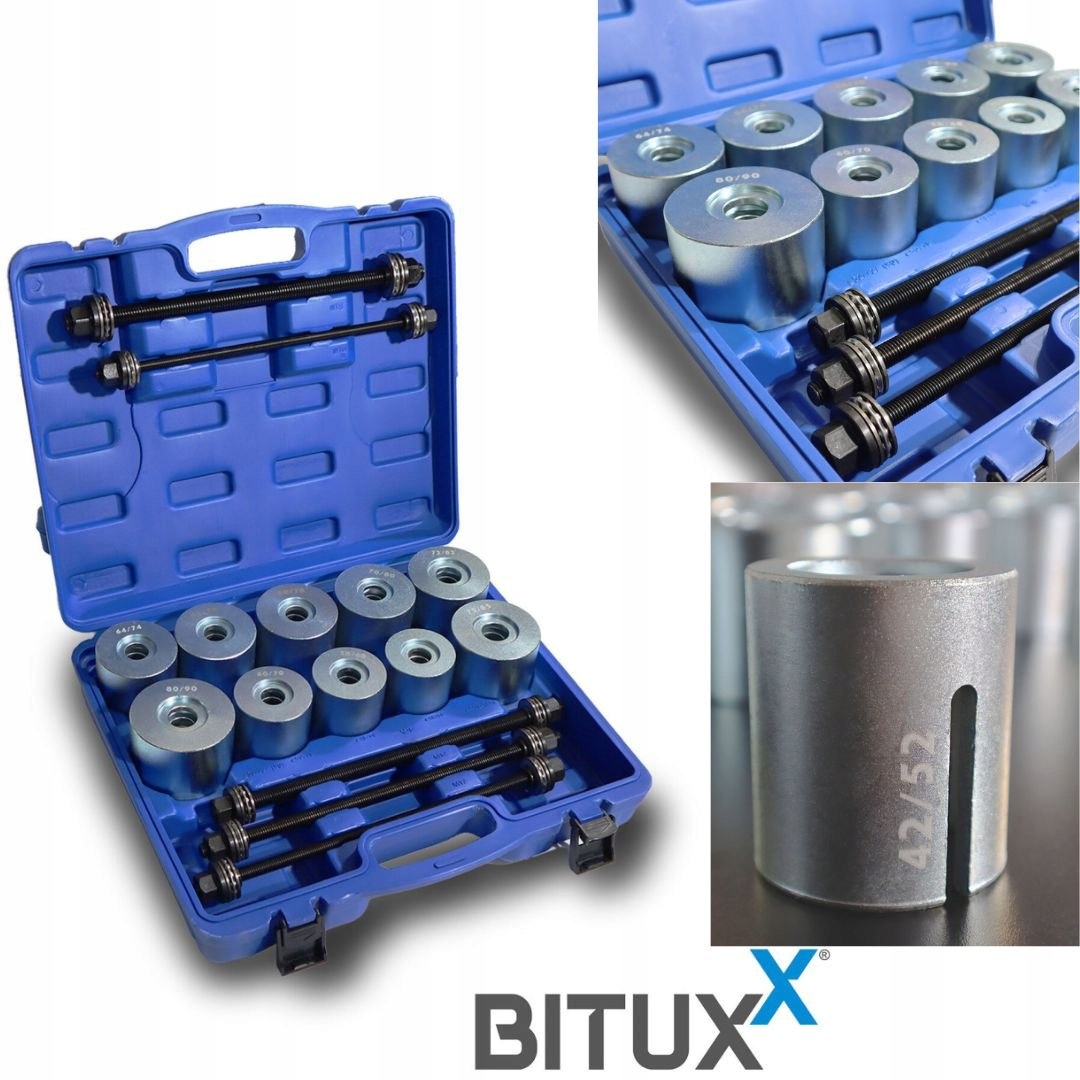 Bituxx 27 dílná sada stahováků silentblokových pouzder, nástroje pro zavěšení