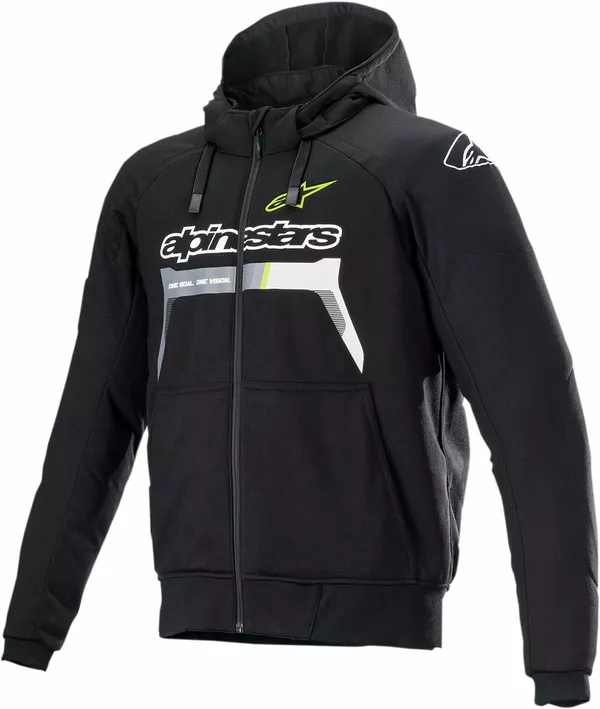 Mikina s chráničmi Alpinestars Chrome Sport čierna/yellow S