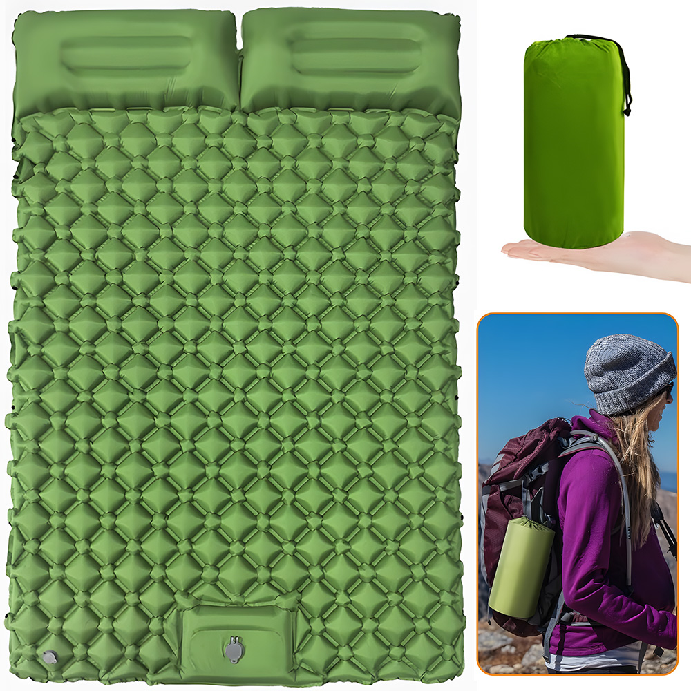 Samopompujący Materac Kempingowy Podwójny, Gruba Mata Kempingowa Do Spania