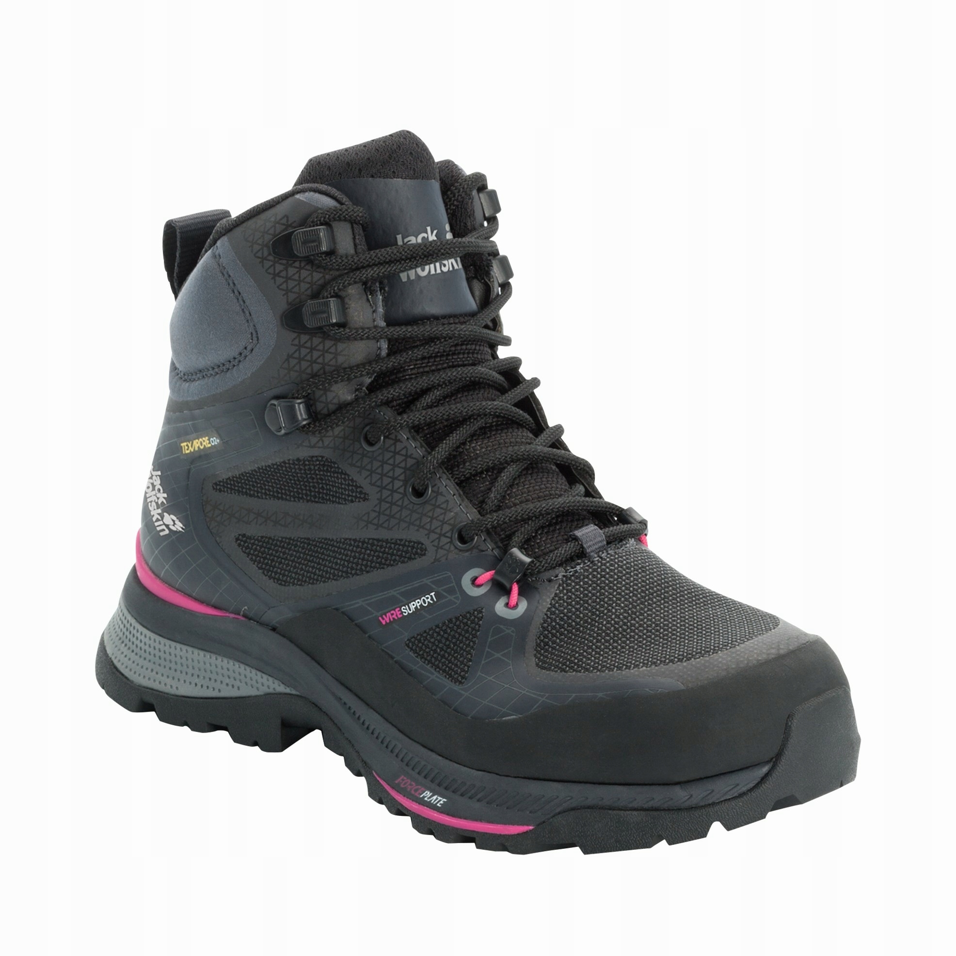 Buty damskie górskie Jack Wolfskin Force Trekker Texapore MID black 37,5