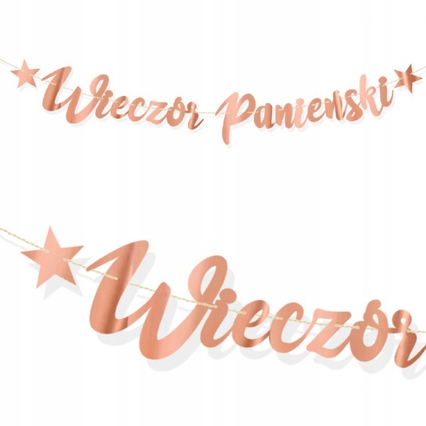 

Baner Wieczór Panieński różowe złoto Rose Gold