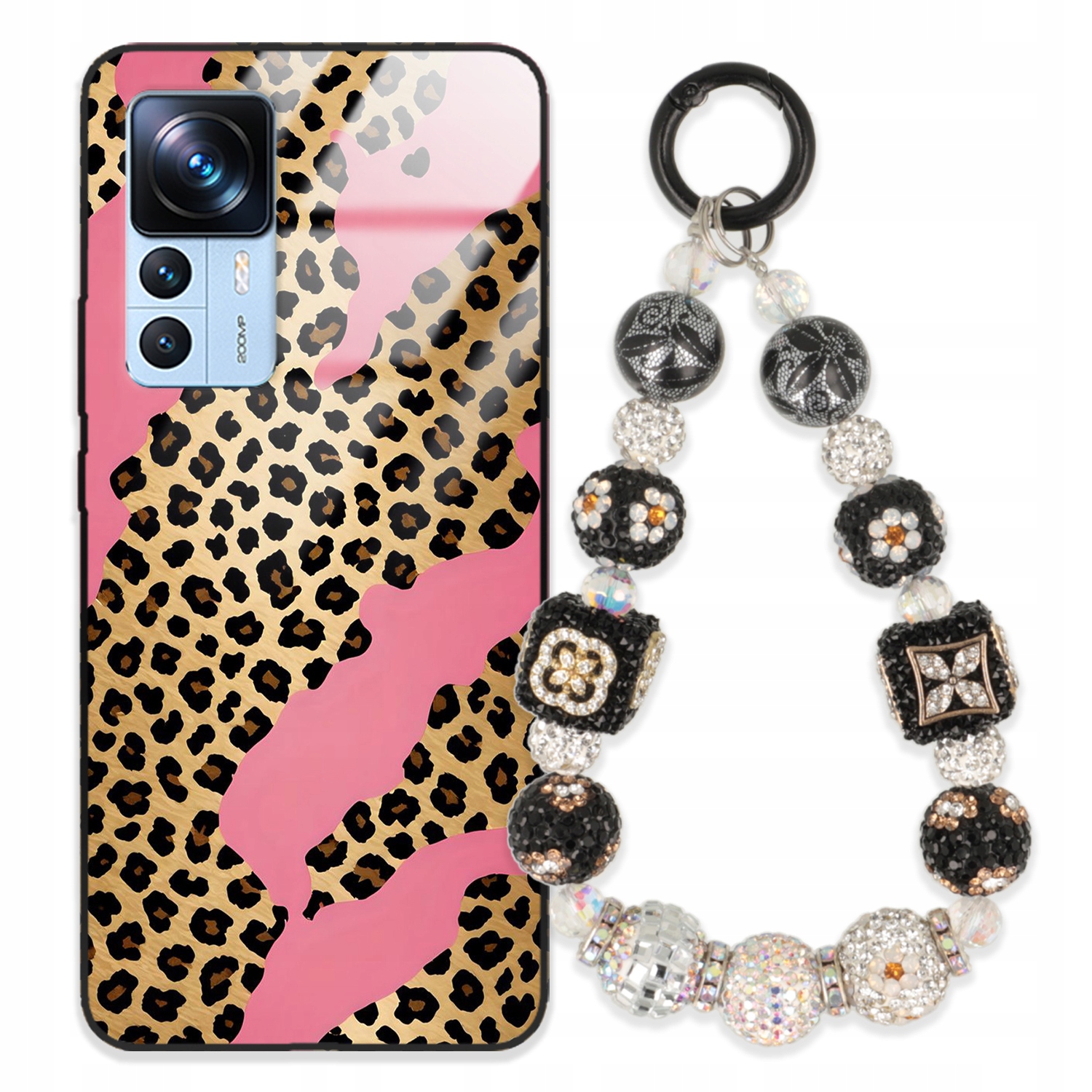 Pouzdro Pro Xiaomi 12T Pro Glass Přívěsek Na Klíče Elegantní Kryt Premium Vzory