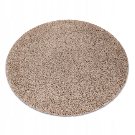 

Dywan shaggy okrągły beżowy/ latte koło 100 cm