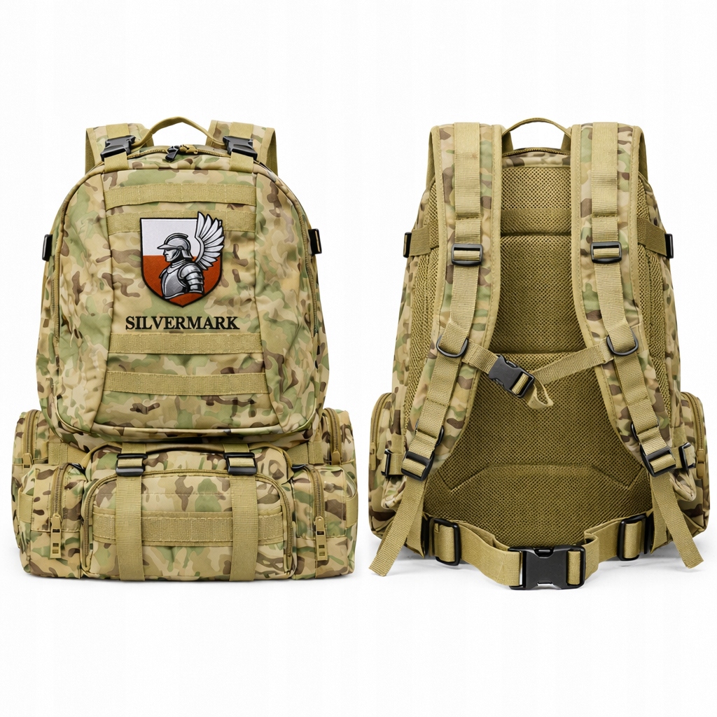 Plecak militarny taktyczny wojskowy turystyczny moro 50L survival Husarz