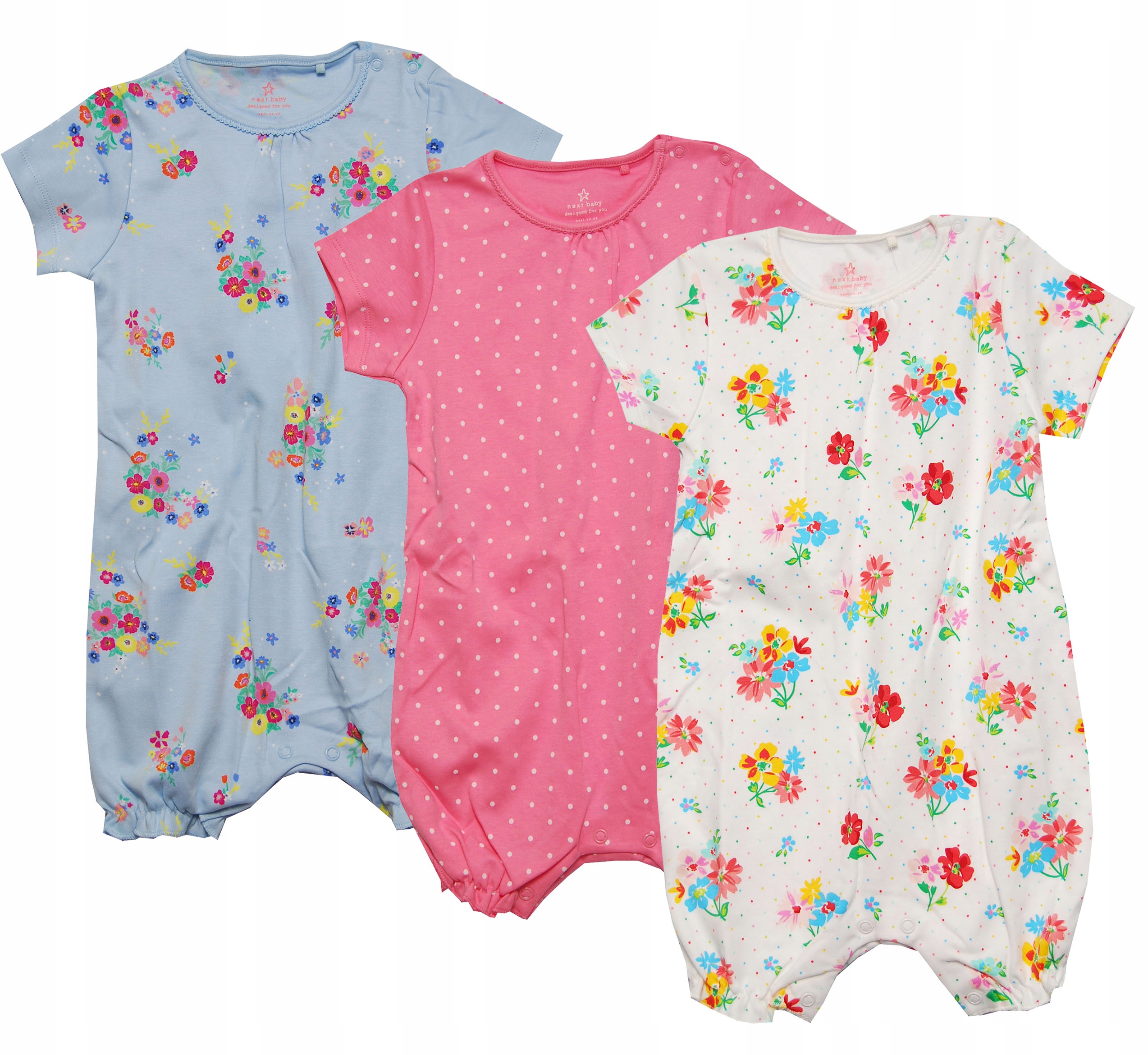 

Next Śliczny 3-pak Rampers Pajacyk Lato rozm. 86cm