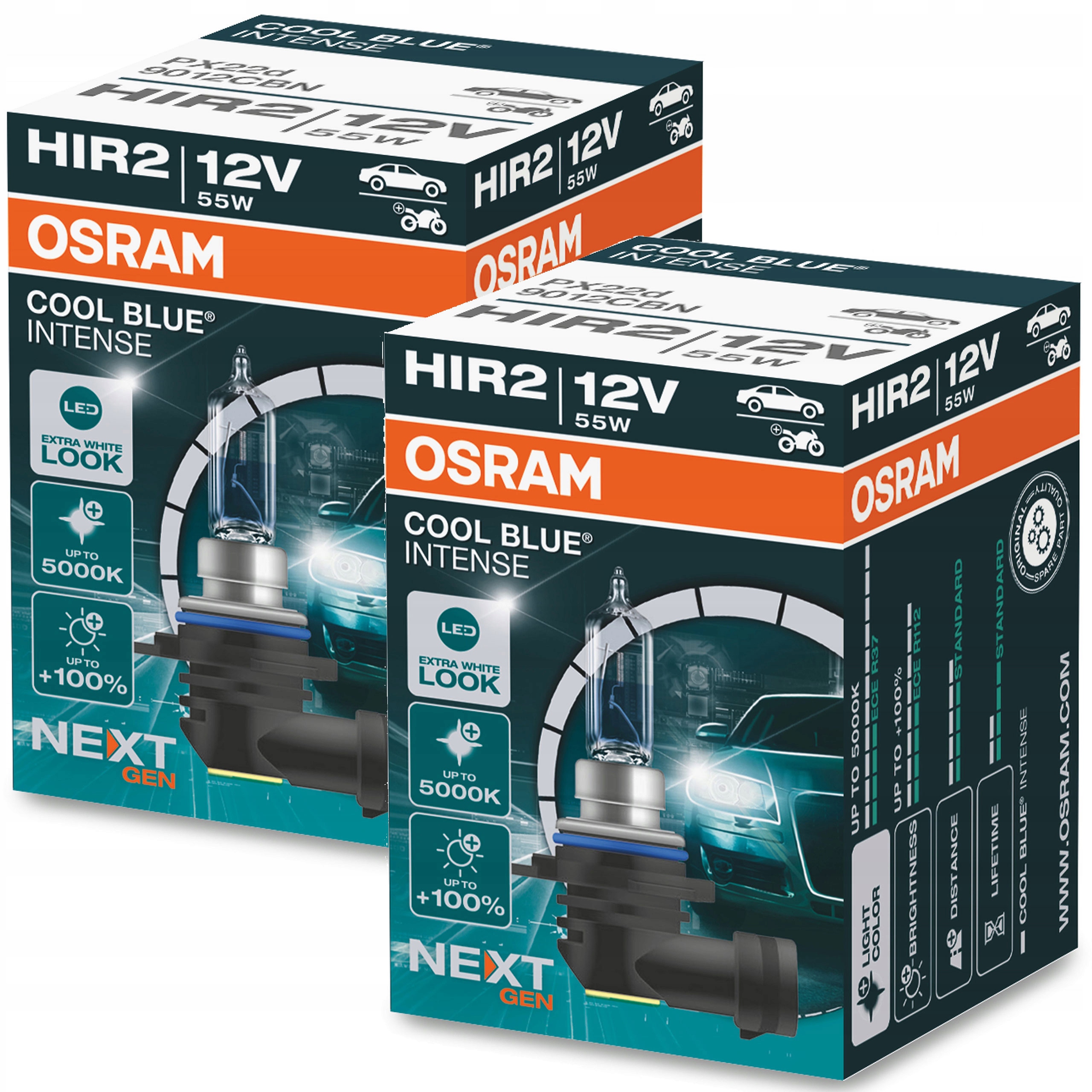 Osram Cool Blue Intense NextGen HIR2 Next Gen x2