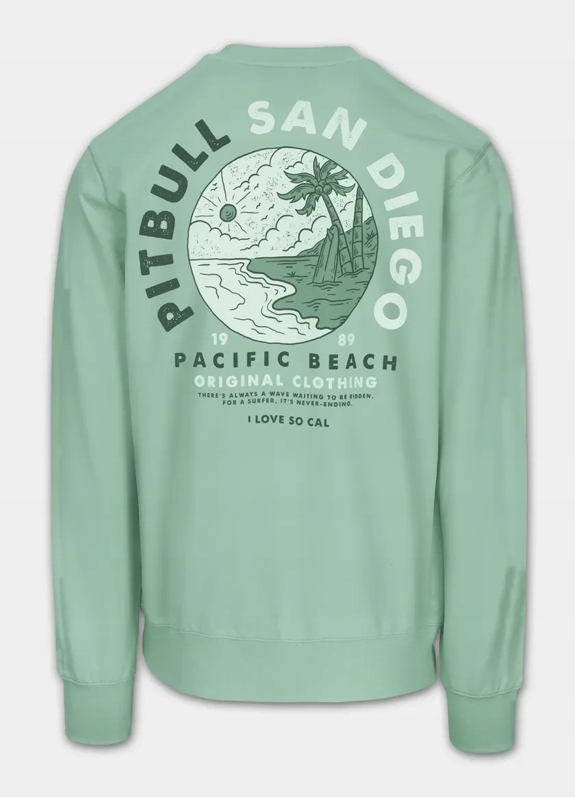 PitBull West Coast Pánska mikina Planet Surf mint Pwc_pmplansurf_mint 2