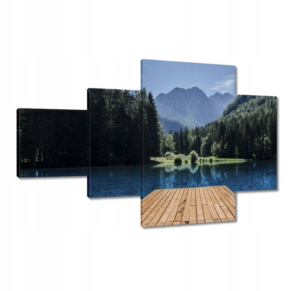 Obrazy 130x80 Dřevěný most v horách