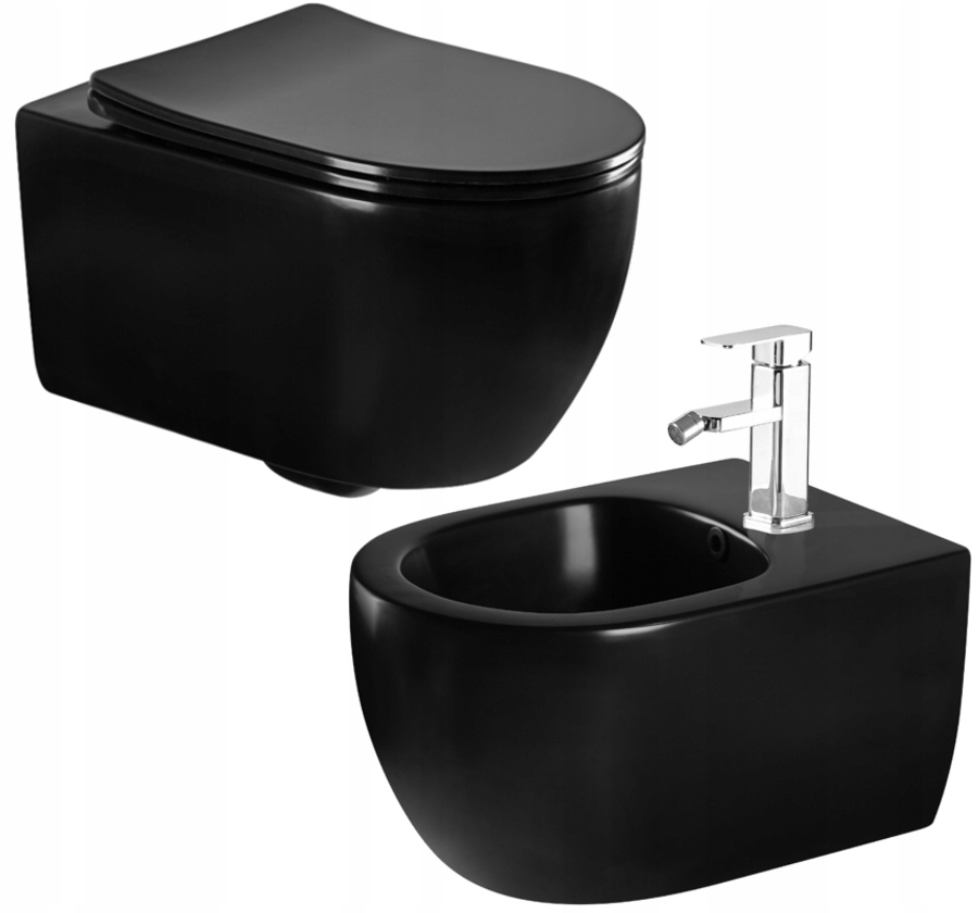 MEXEN CARMEN MISKA WC RIMLESS DESKA BIDET CZARNY