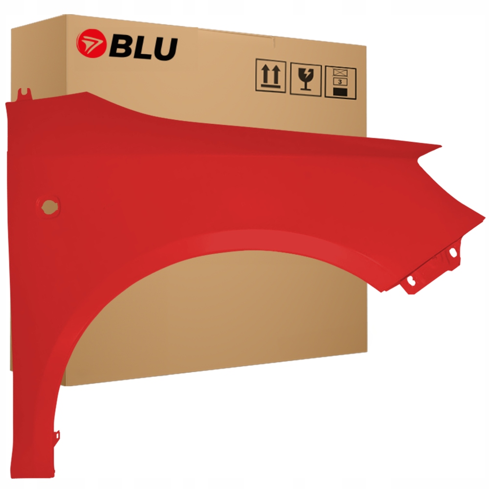 Blu Blatník Škoda Fabia 2 5J Roomster 8151 pravý červený 07-15 přední pozink