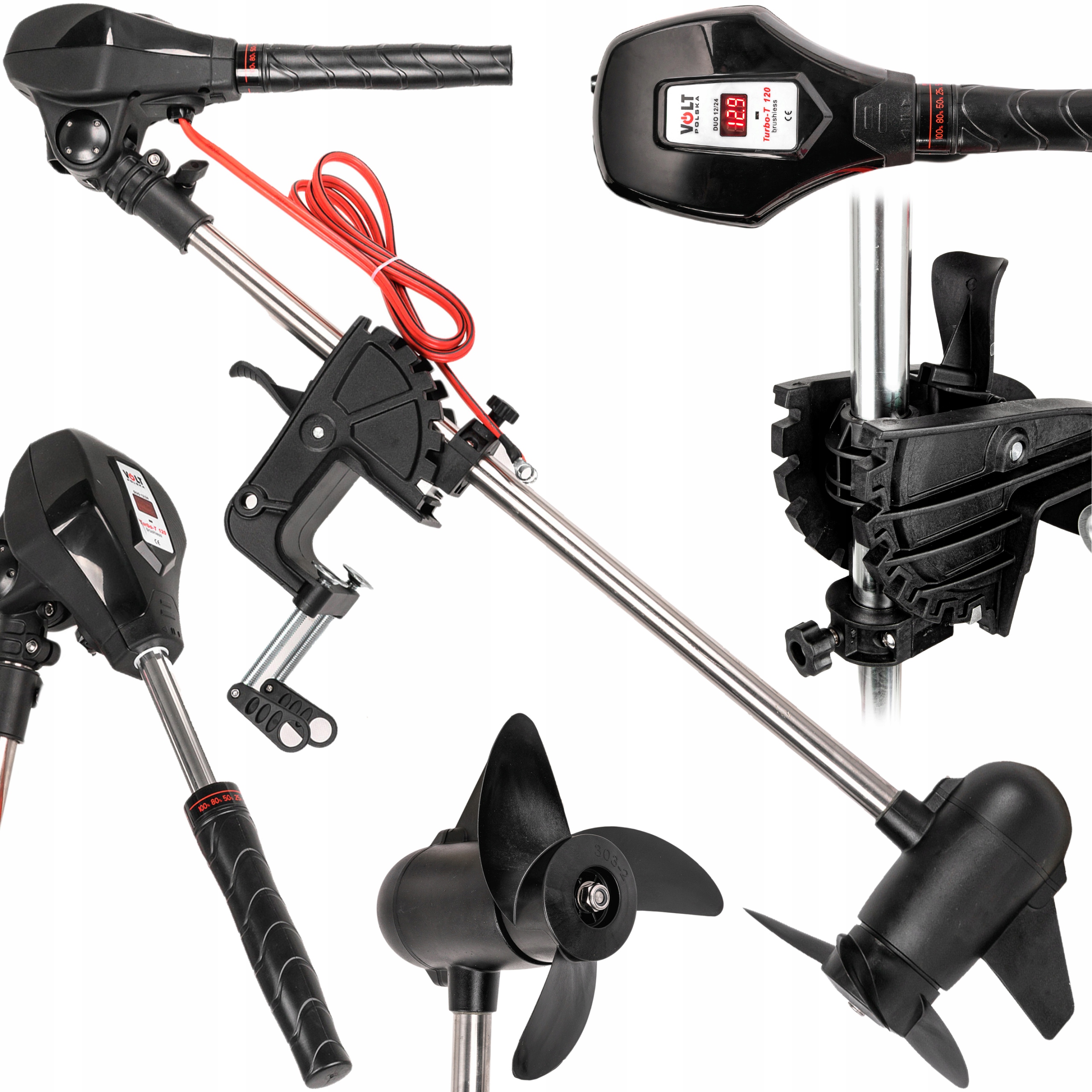 Silnik Elektryczny Zaburtowy Do Pontonu Łodzi Łódki Jachtu 86lb 980W 12V