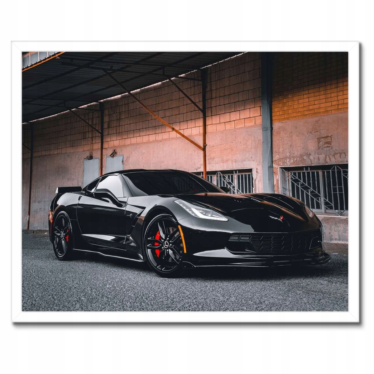 Plakáty v rámu 50x40 Černý sportovní automobil