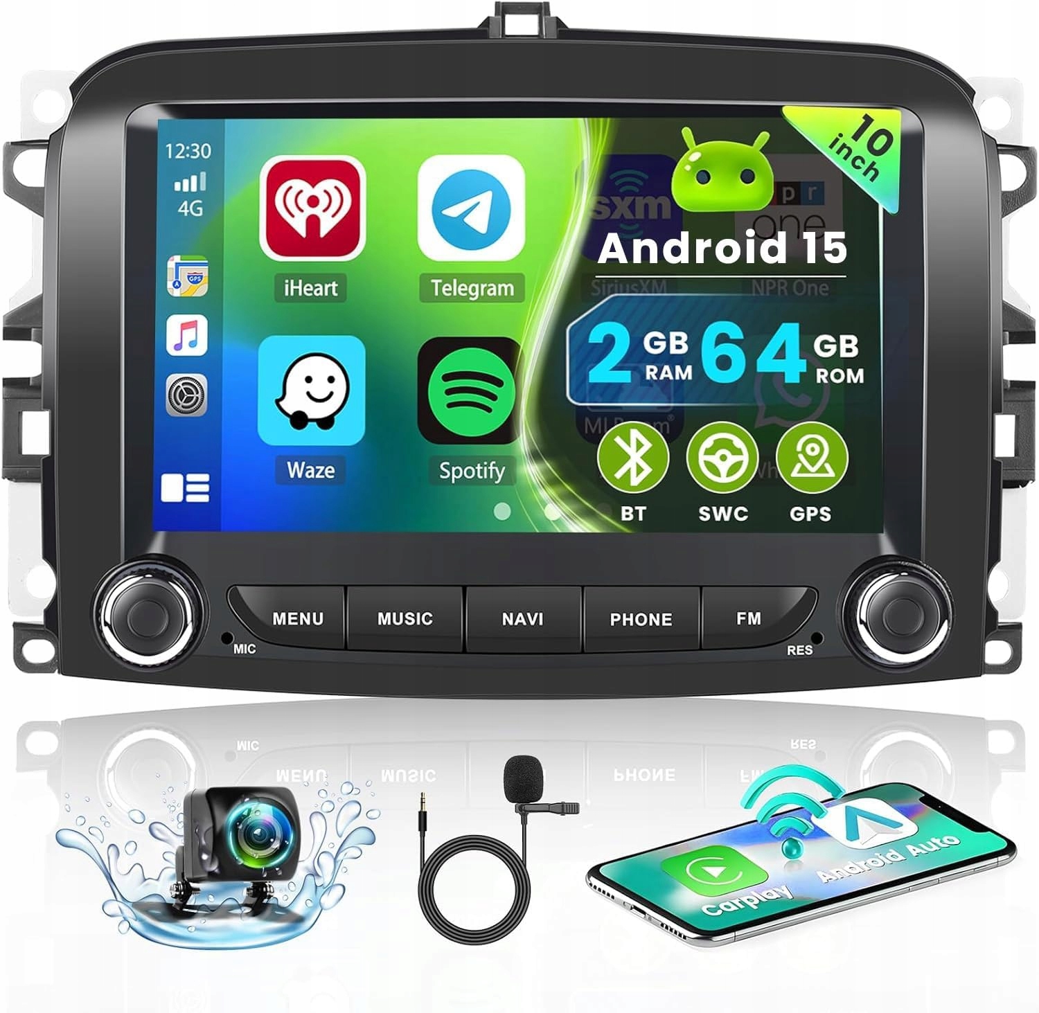 Hikity – autorádio Android 13 pre Fiat 500L (2013 – 2019)
