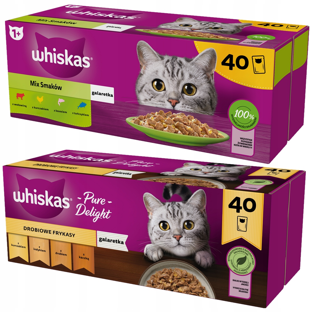Whiskas Mix Smaków w Galaretce Karma Kota 80x85g