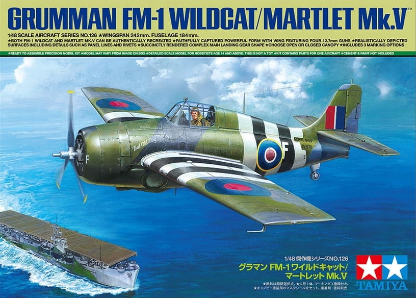 Tamiya 61126 1:48 Grumman FM-1 Wildcat Martlet Mk.V