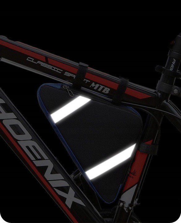 Torba na rower Sakwa rowerowa z odblaskiem 1,5 l Model SAKWA_POD_RAME_IMPORT