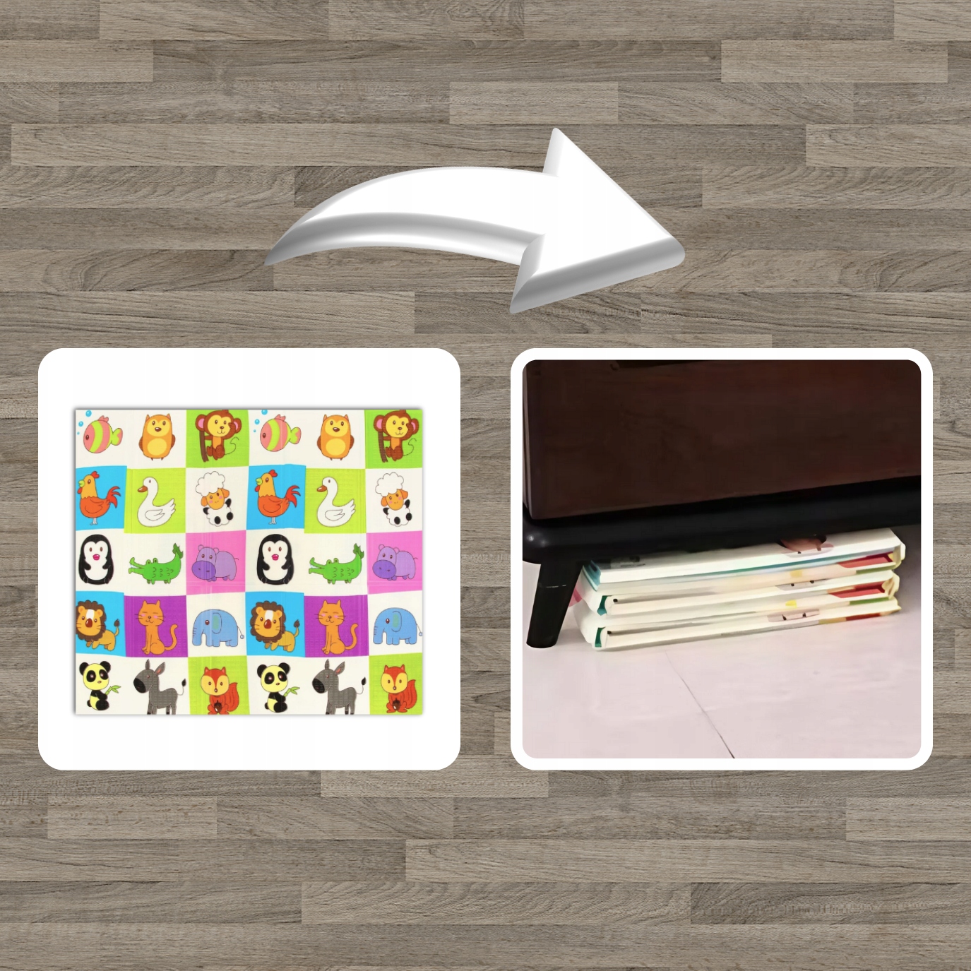 PIANKOWA MATA DLA DZIECI EDUKACYJNA DWUSTRONNA DO ZABAWY DLA DZIECI 200X180 Rodzaj dywaniki