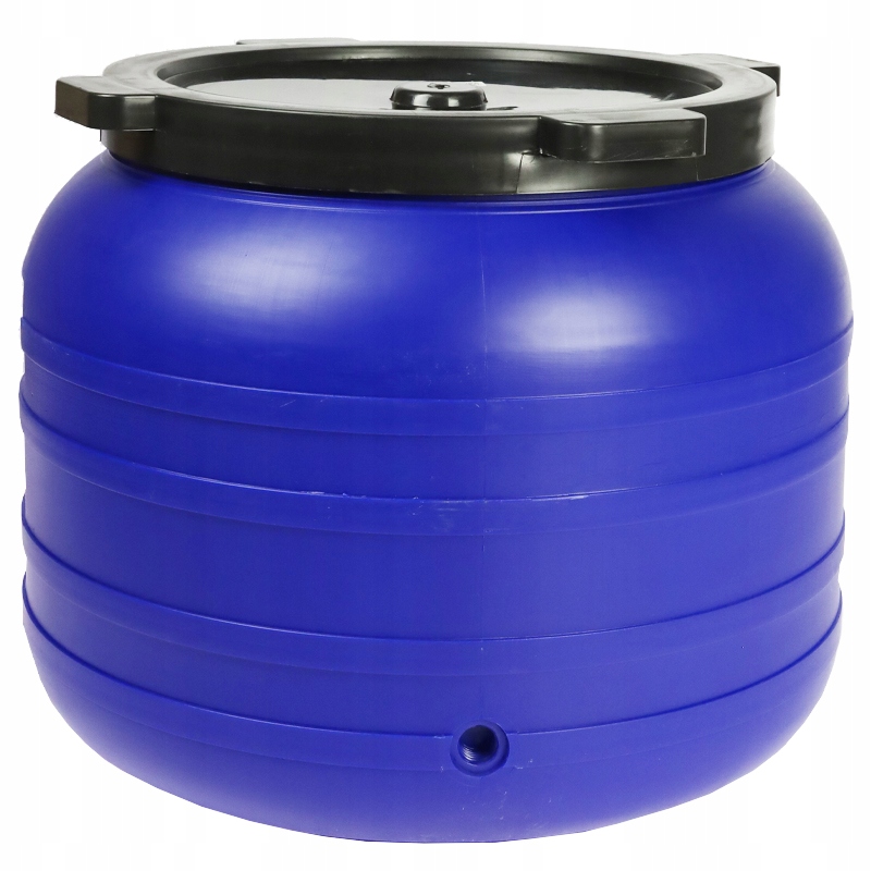 ZBIORNIK NA WODĘ DESZCZÓWKĘ 100L DUŻA BECZKA DO ŻYWNOŚCI Z KRANEM ZAKRĘCANA Kolor niebieski