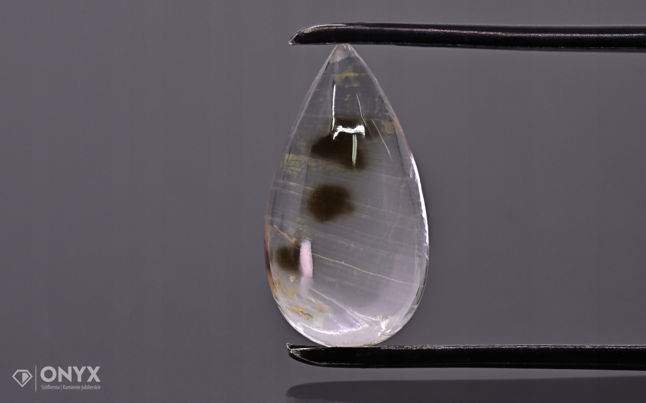 Křemen pintado kabošon slza 19x10 mm