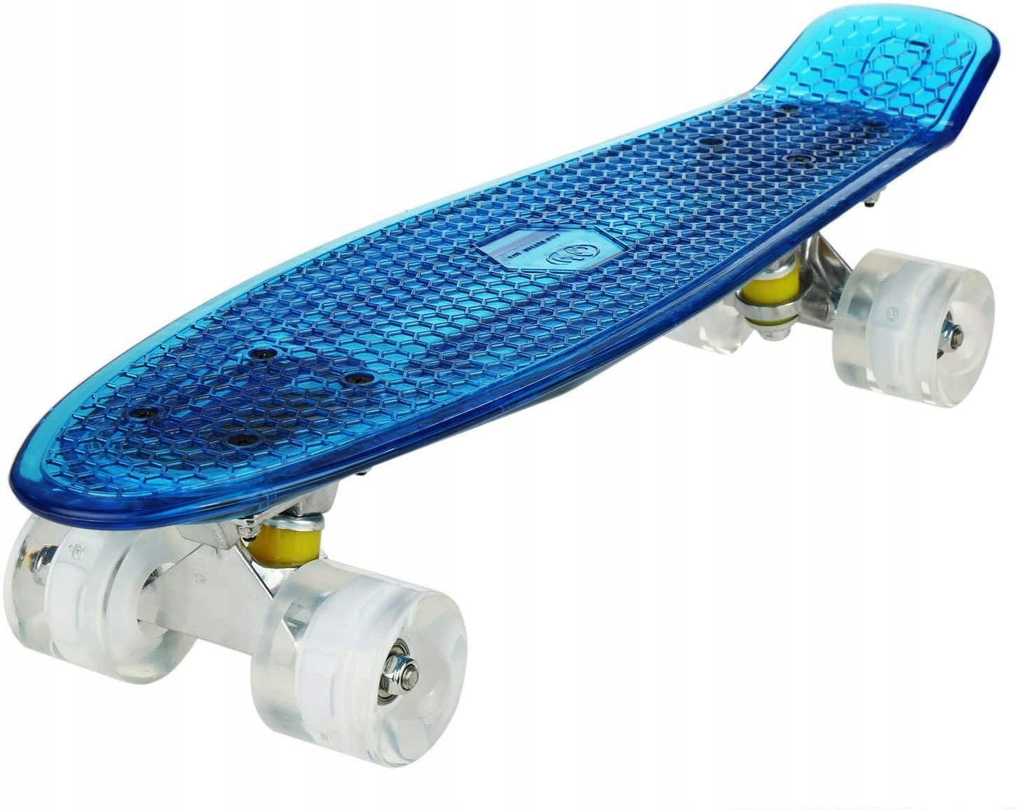 WeSkate Cruiser Skateboard s Led kolečky 9 barev Fiszka 55 cm Modrý