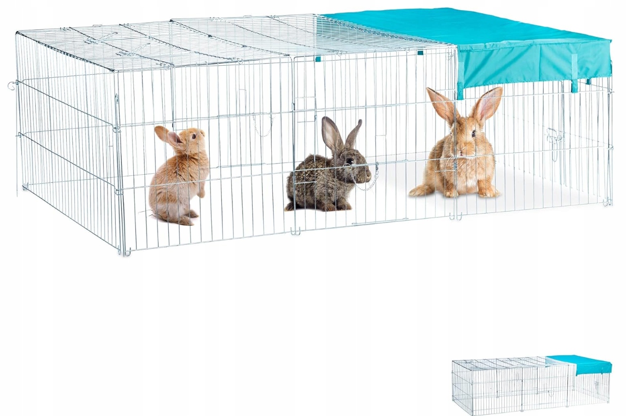 Levně Výběh kotec pro králíky L 60 x 116 x 175 cm ocel pozinkovaná velká