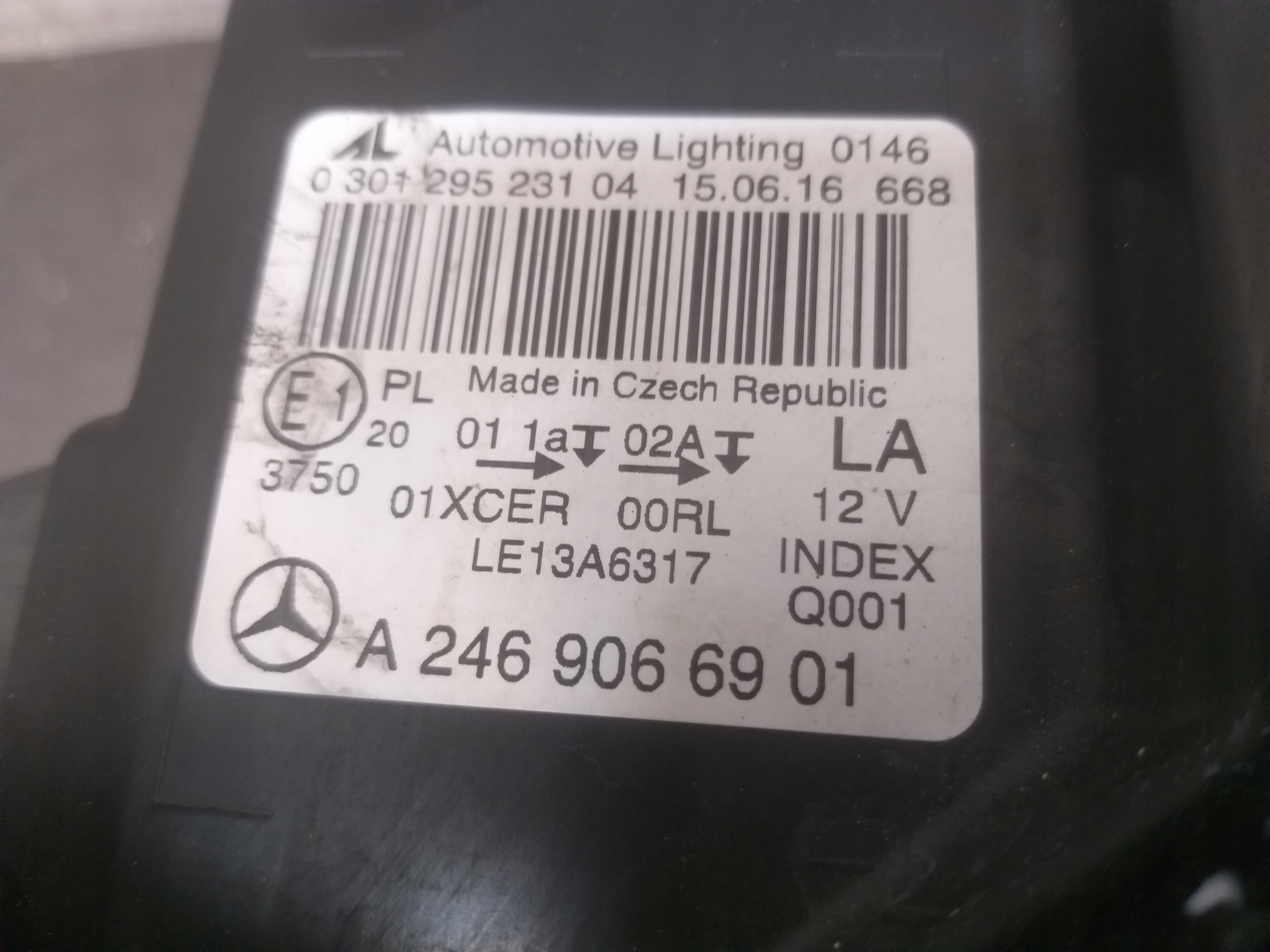 LIGHT FRONT LEFT MERCEDES B KLASA W246 LIFT FULL LED LHP A2466096901