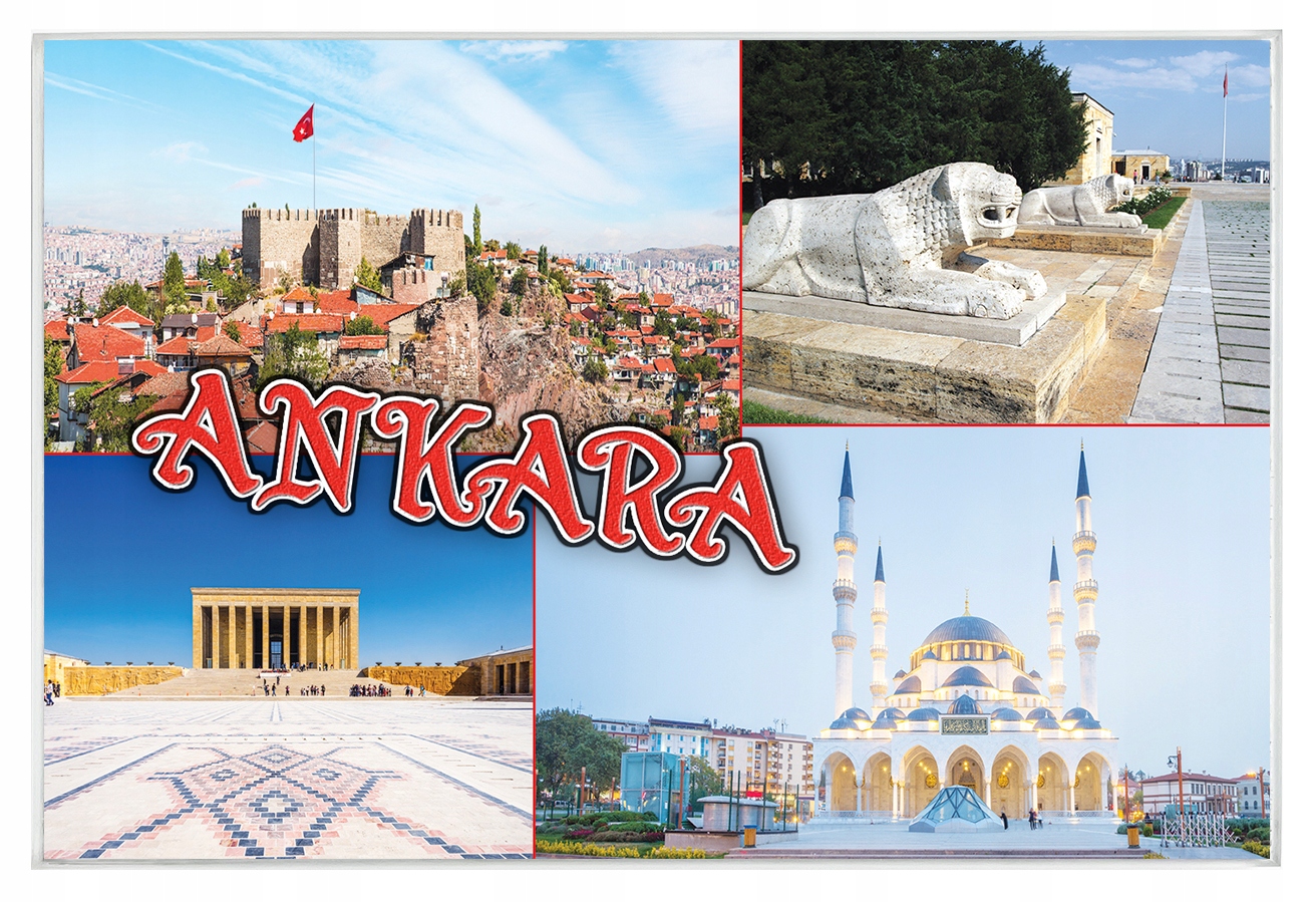 

Magnesy na lodówkę szklane miasta - Ankara