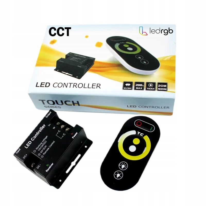 Sterownik/ściemniacz do Taśm Led Cob Cct Pilot Rf Wireless Radiowy Dotykowy