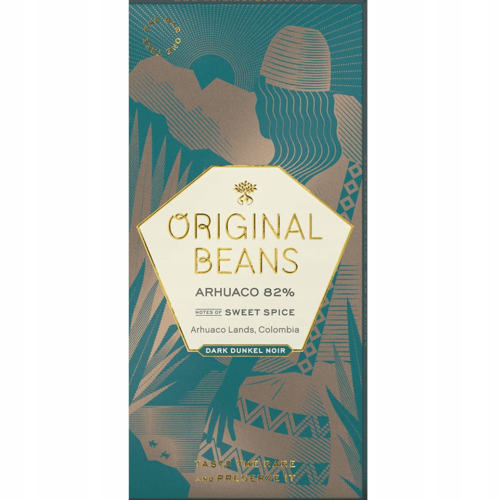2x Original Beans tmavá čokoláda Arhuaco 82% 70 g