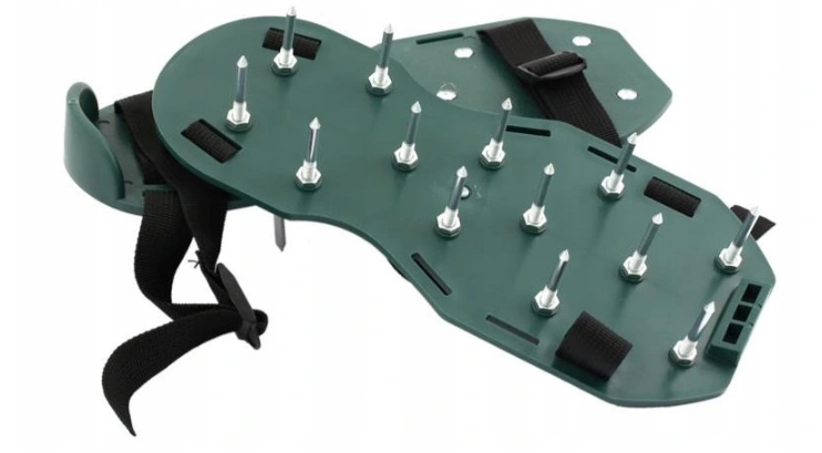 Aerator sandałowy do trawy buty podeszwy z kolcami