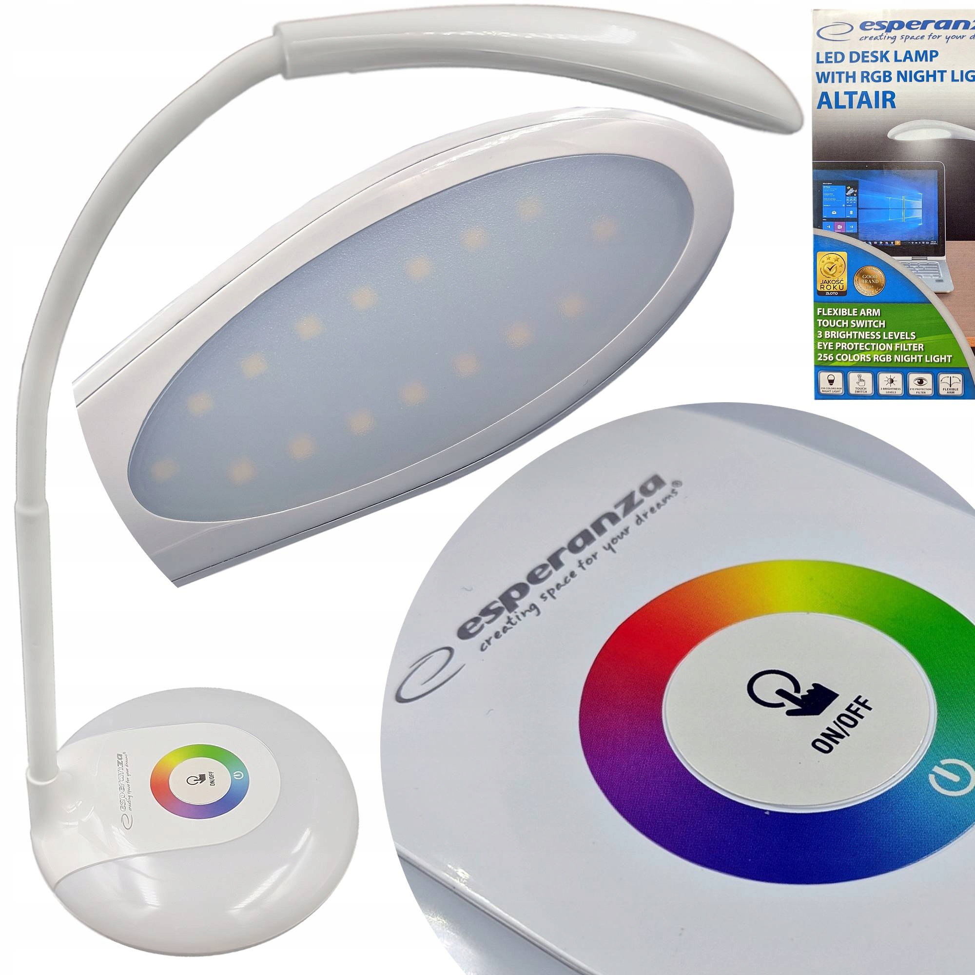 

Lampka Biurkowa Led Biurko Lampa 256 Kolorów Rgb