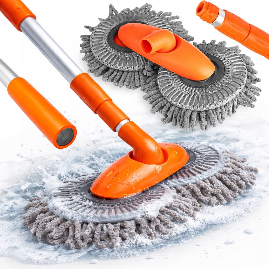 Mop Szczotka z teleskopowym uchwytem do mycia Samochodu Auta Paneli Obrotow