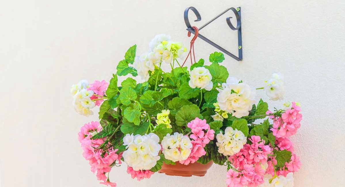 WIESZAK UCHWYT NA DONICZKI LAMPION OZDOBNY PŁASKI Kolor czarny