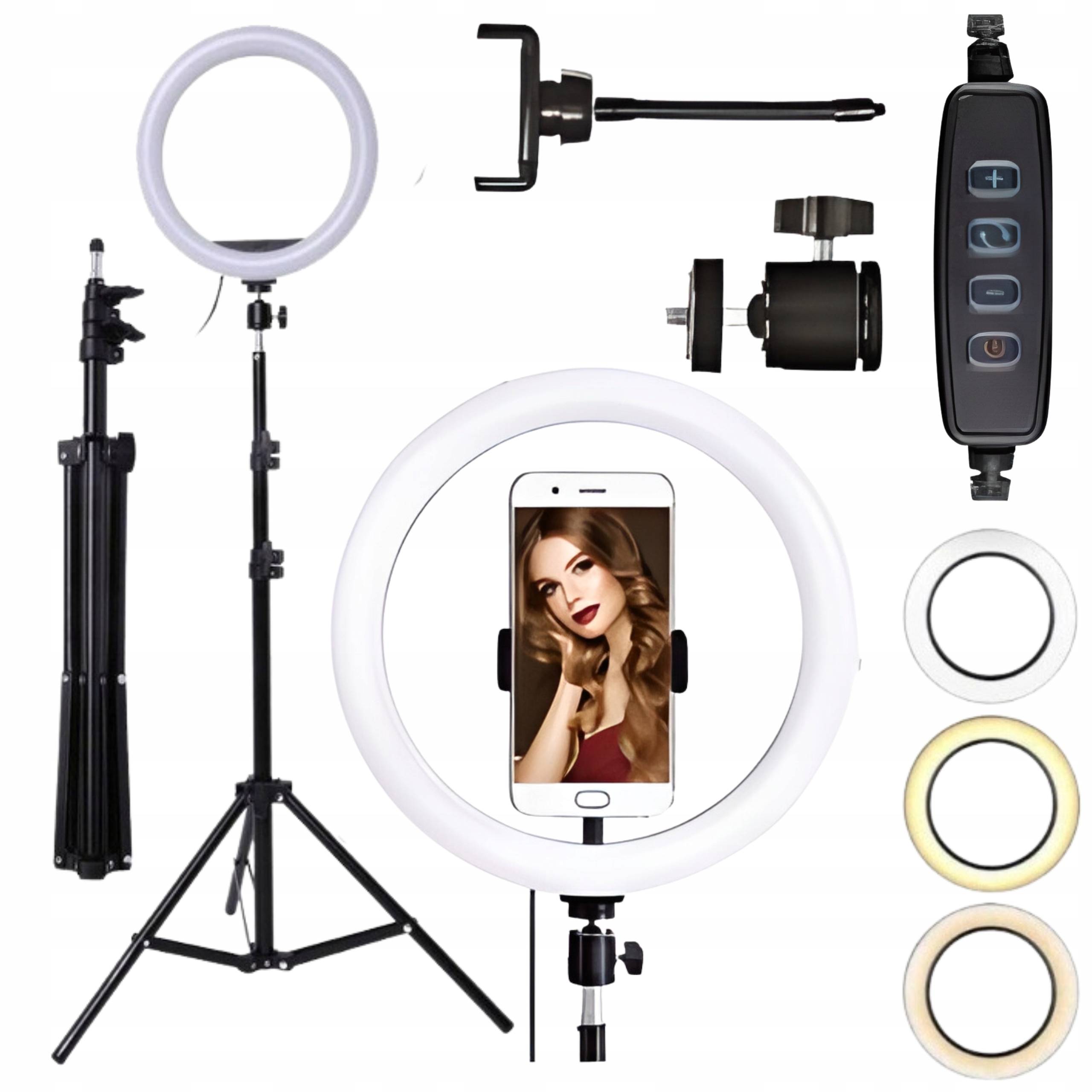 LAMPA PIERŚCIENIOWA 80W LED RING STATYW 220CM DUŻA Liczba źródeł światła 500