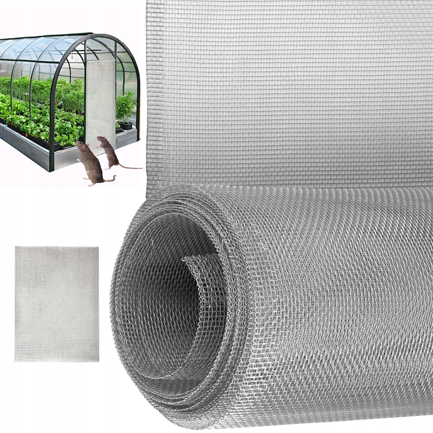 Síťka Z Nerezové Oceli 300 X 60 CM, Očko 1 MM, Stříbrná, Pro Opravu Ochrany