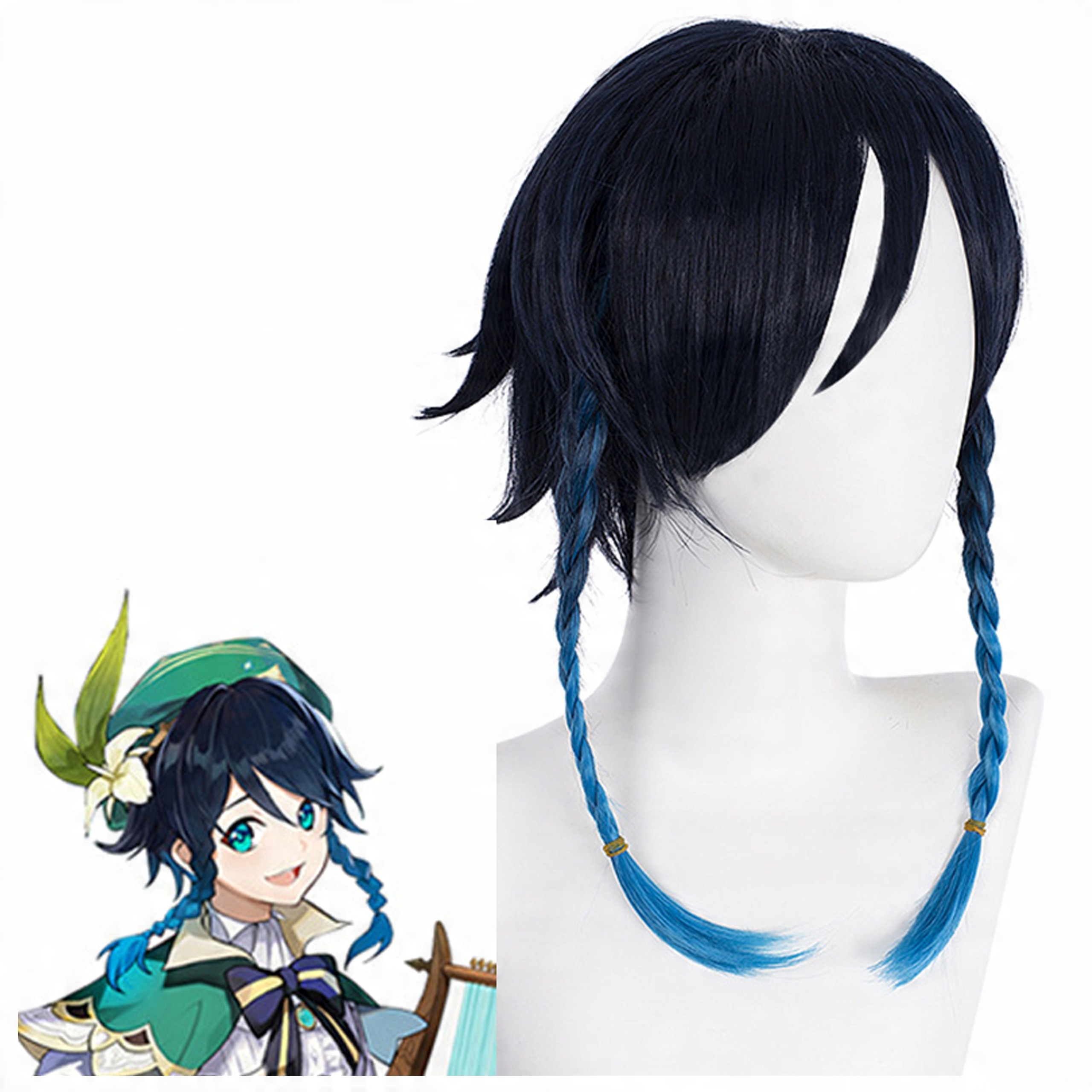 

Peruka cosplay Genshin Impact Venti warkocze anime