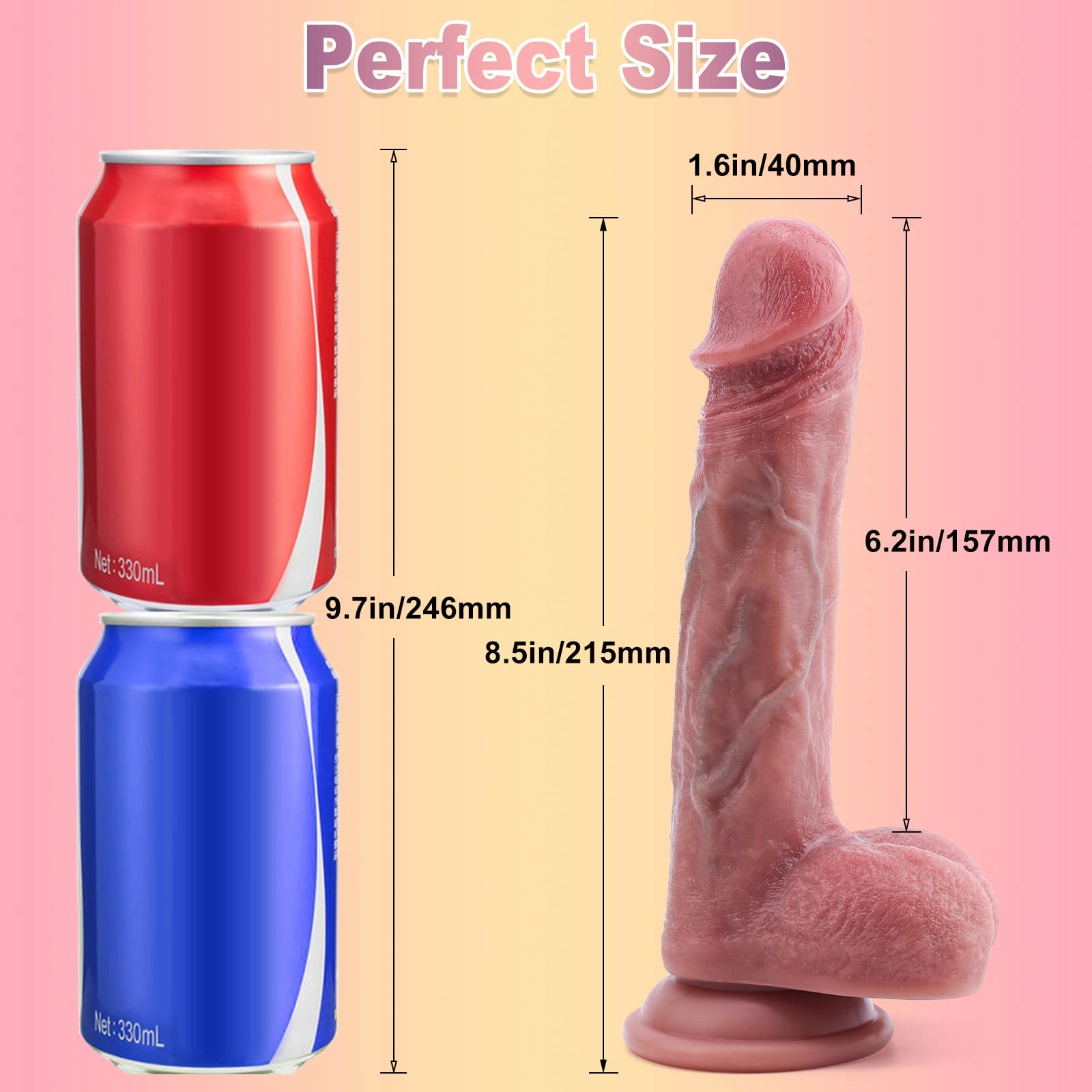 REALISTISCHER Dildo Z Silikonu Z Przyssawką Dla Par I Singli — miniatura 4