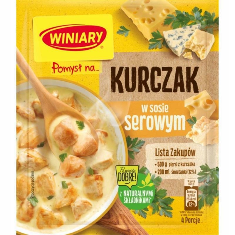 25 Sztuk Winiary Pomysł Na Kurczaka W Sosie Serowym 28G