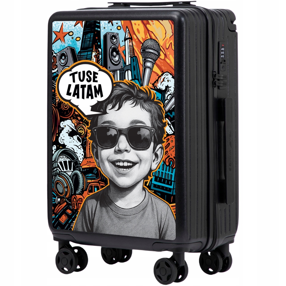 Kabinový kufr na 4 kolečkách, příruční zavazadlo z Abs, cestovní kufr Wings