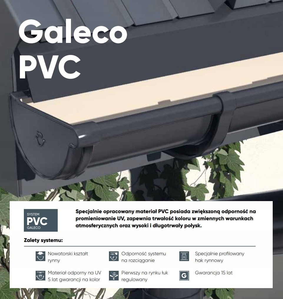 Galeco PVC Brąz 110mm hak pcv doczołowy Marka Galeco
