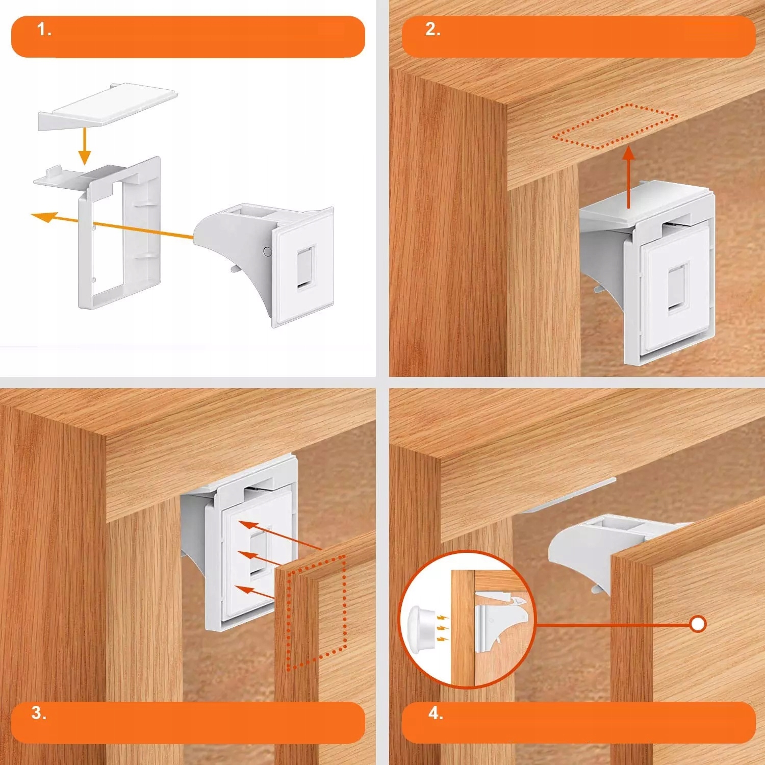 BLOKADA MAGNETYCZNA ZABEZPIECZENIE SZUFLAD 8 SZTUK Marka inna marka
