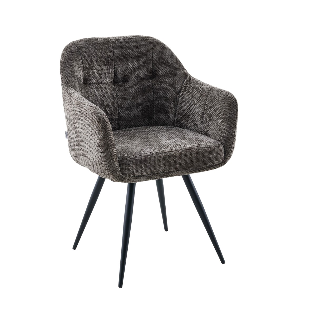 Křeslo Comodo v hnědé látce 59x58x84 cm Homla