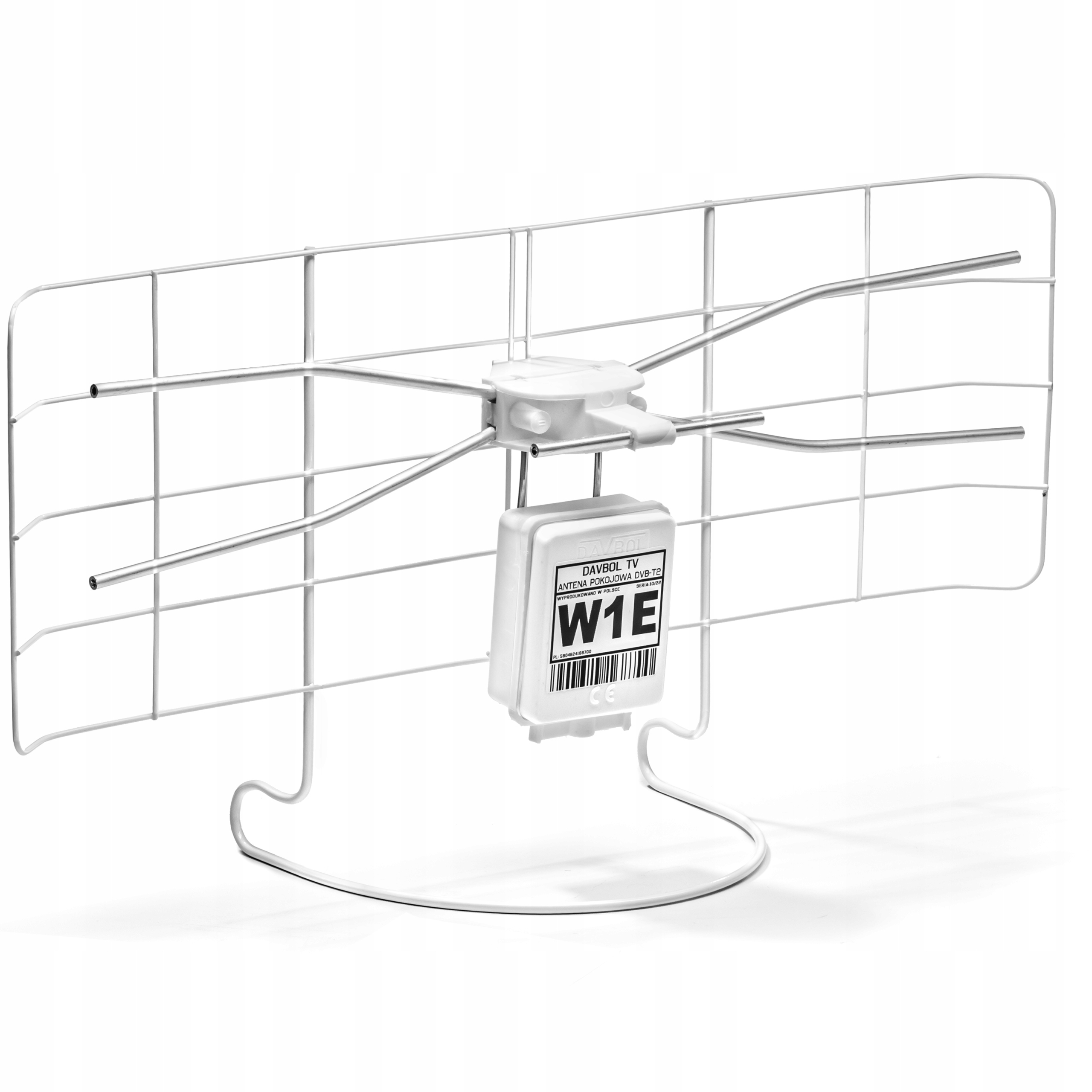 Antena wewnętrzna, zewnętrzna Davbol Tv W1E biała