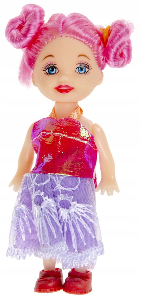 

Mini Laleczka Lily 10cm lalka figurka włosy różowe