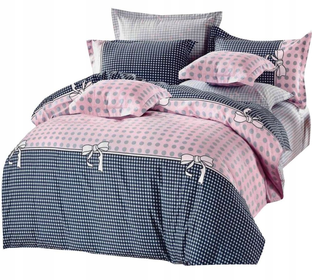 Pościel 160x200 cm Komplet Pościeli Dwustronna 100% Bawełniana 3 Częściowa