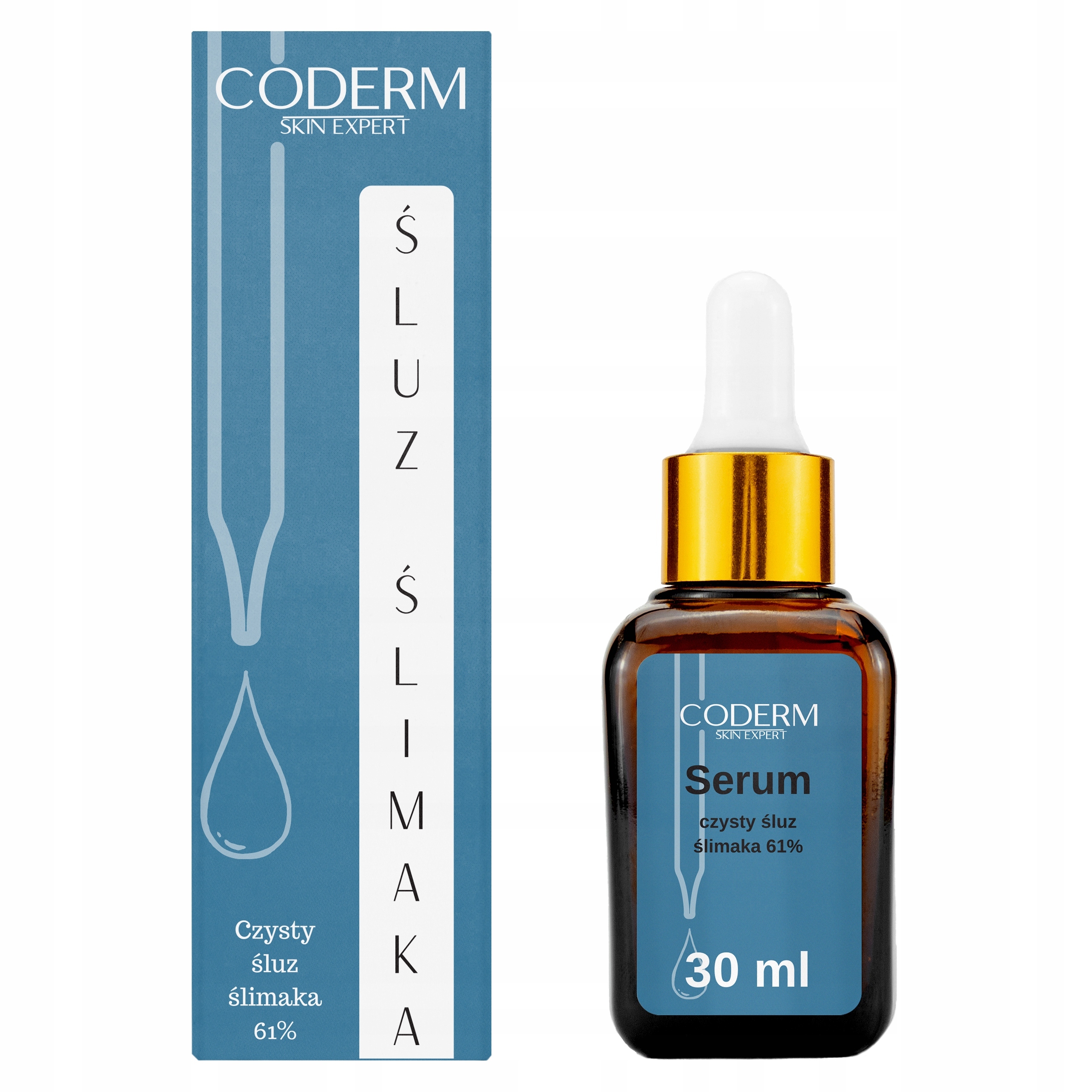 Sérum na kožní problémy čistý hlemýždí sliz 61% 30 ml Coderm