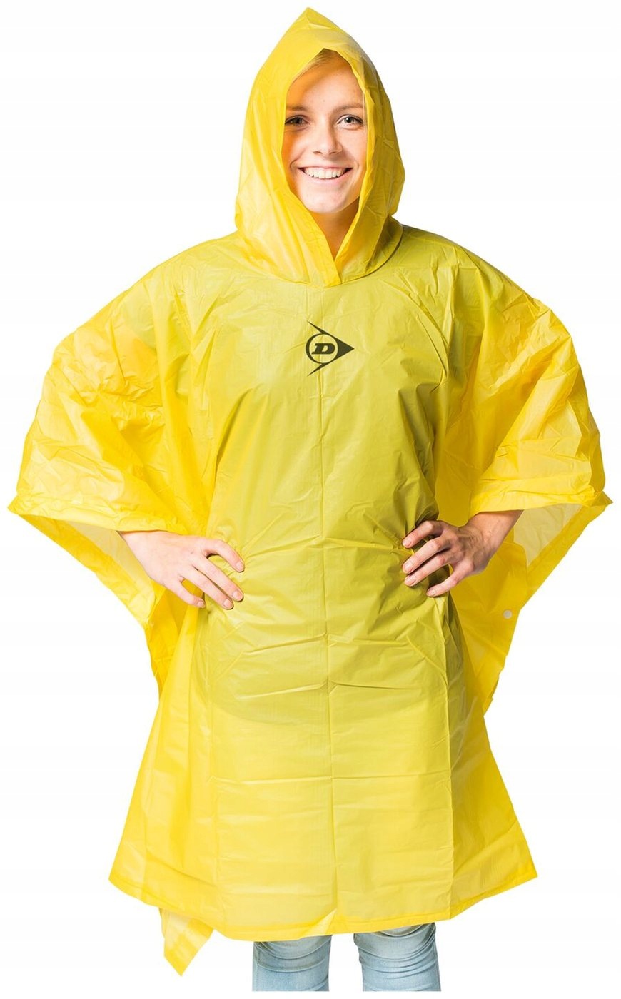 Peleryna przeciwdeszczowa Poncho Dunlop 100x130 cm żółta etui