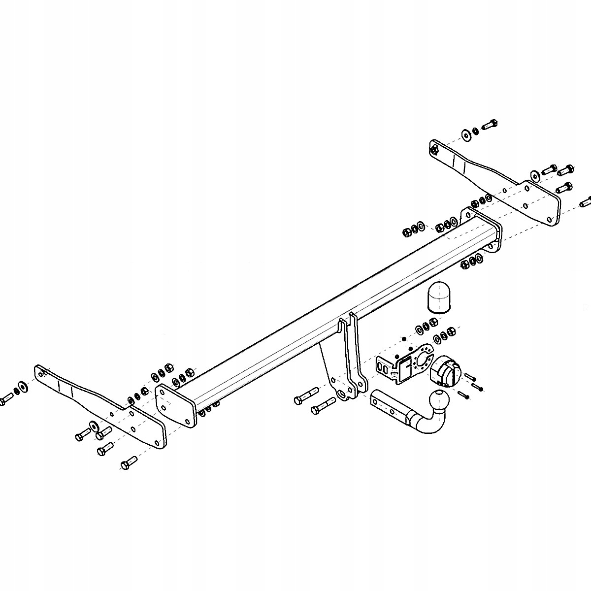 Hak holowniczy do Seat Alhambra FL 2 II 7N VAN od 12 MODUŁ WIĄZKA 13 PIN Producent Steinhof