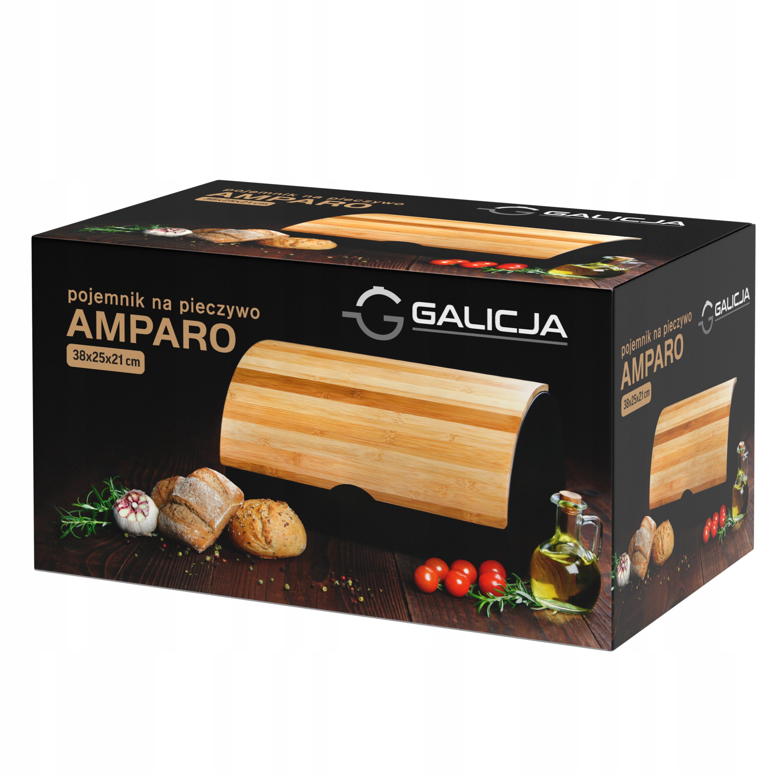CZARNY MAT CHLEBAK POJEMNIK NA PIECZYWO BAMBUSOWY EAN (GTIN) 5902869292006