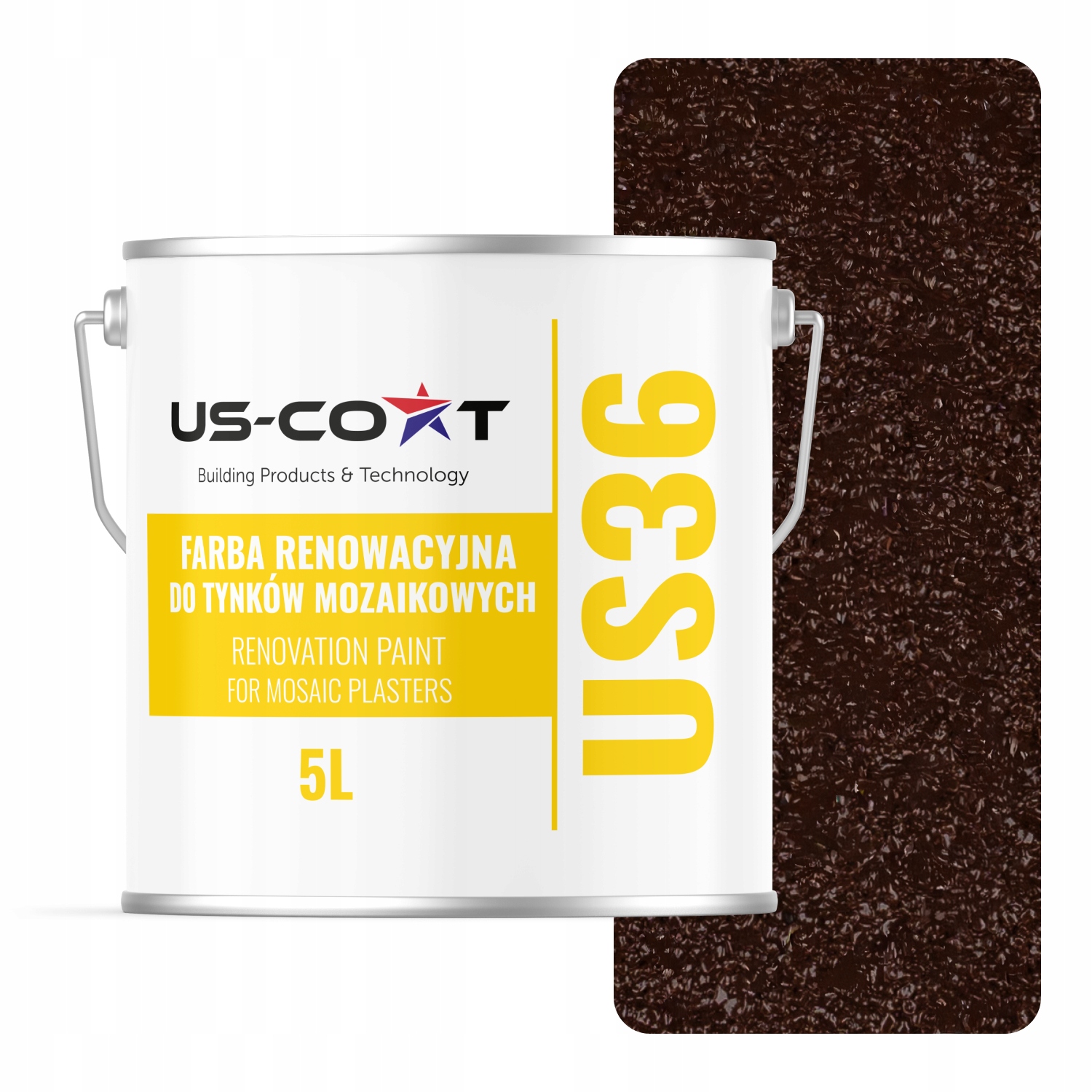 Renovačná farba na mozaikovú omietku 5L Obnova Hnedá Teplá RAL8016